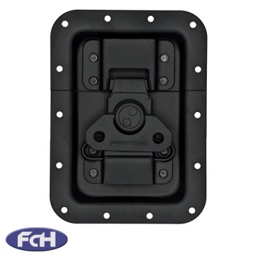 Large Black Recessed Butterfly Catch in 16mm Deep Dish